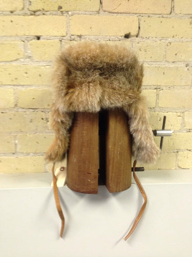 Lynx Trooper Hat with Leather Ties