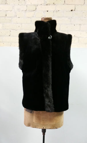 Reversible Sheared and Long Haired Mink Vest