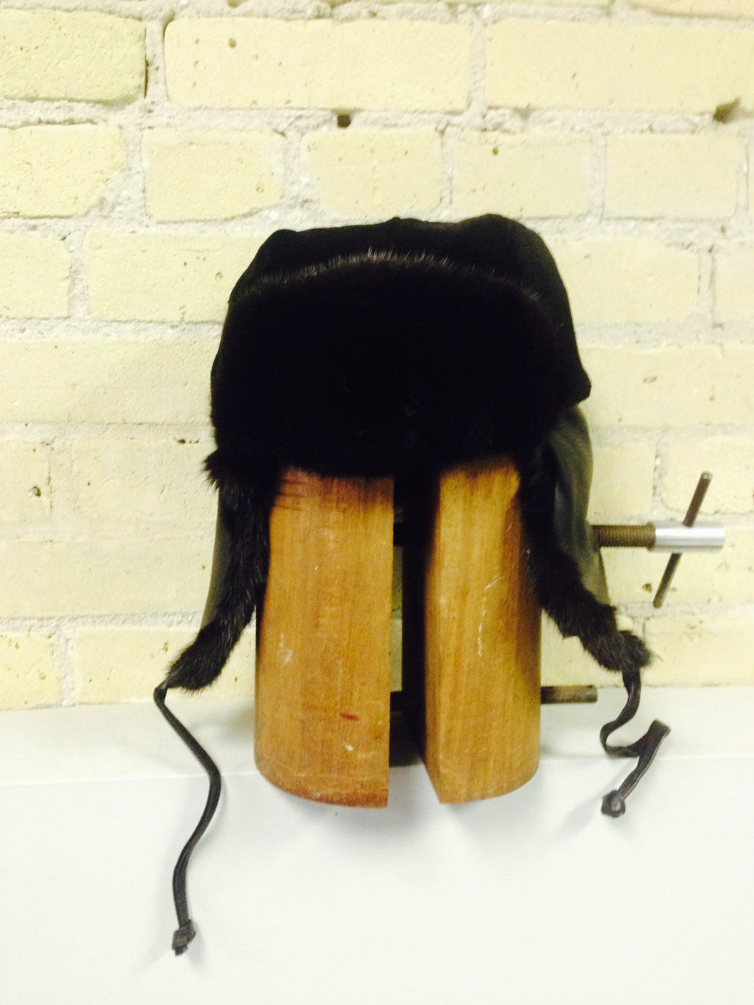 Mahogany Brown Haired Mink Trooper Hat