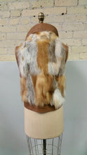 Red Fox and Leather Vest with Ties