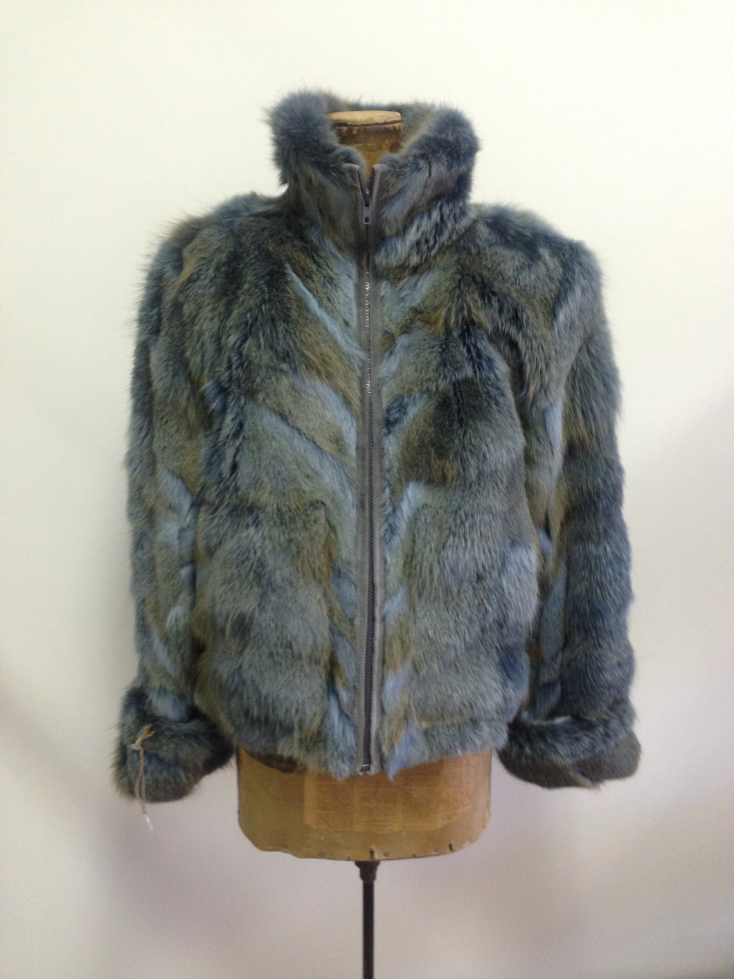 Dyed Sky Blue Coyote Jacket